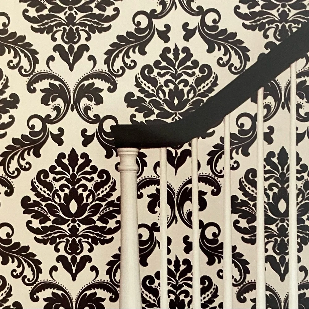 NEW!! NuWallpaper Wall Pops! Black & White Vinyl Peel & Stick Washable Wallpaper
